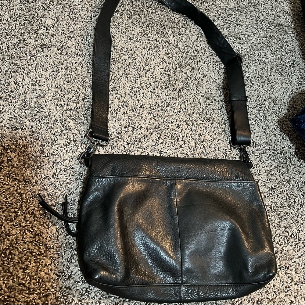 Margot Black Leather Crossbody